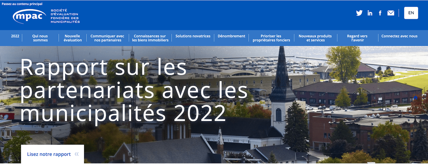 Rapport sur les partenariats avec les municipalités 2022