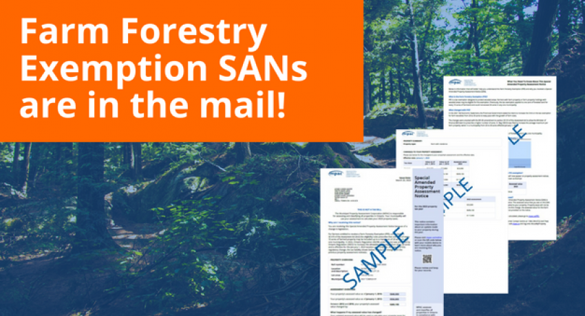 Farm Forestry Exemption SANs Have Been Mailed 